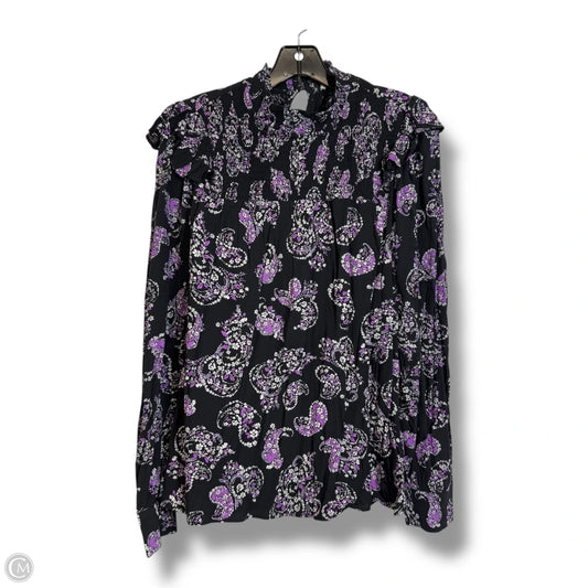 Top Long Sleeve By Loft In Black, Size: S