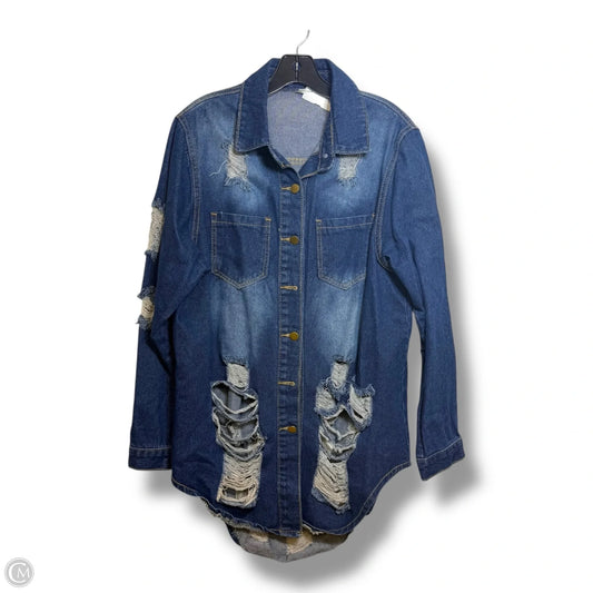 Jacket Denim By Cmf In Blue Denim, Size: Xl