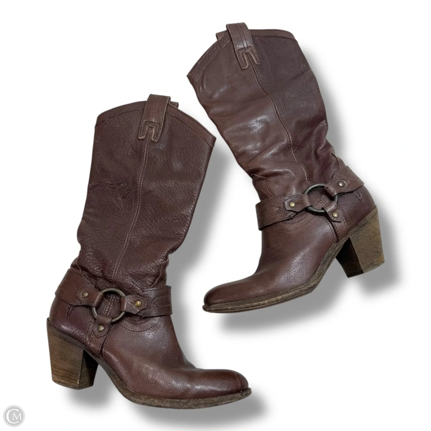 Boots Designer By Frye In Brown, Size: 6.5