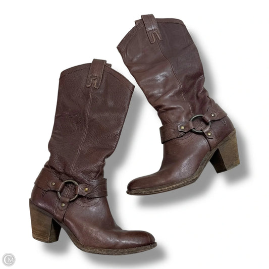 Boots Designer By Frye In Brown, Size: 6.5