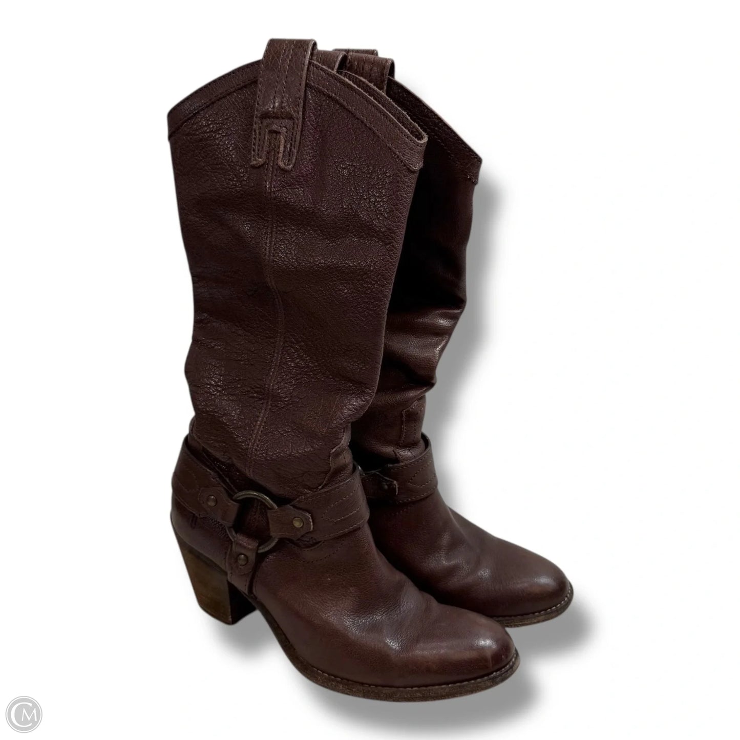 Boots Designer By Frye In Brown, Size: 6.5