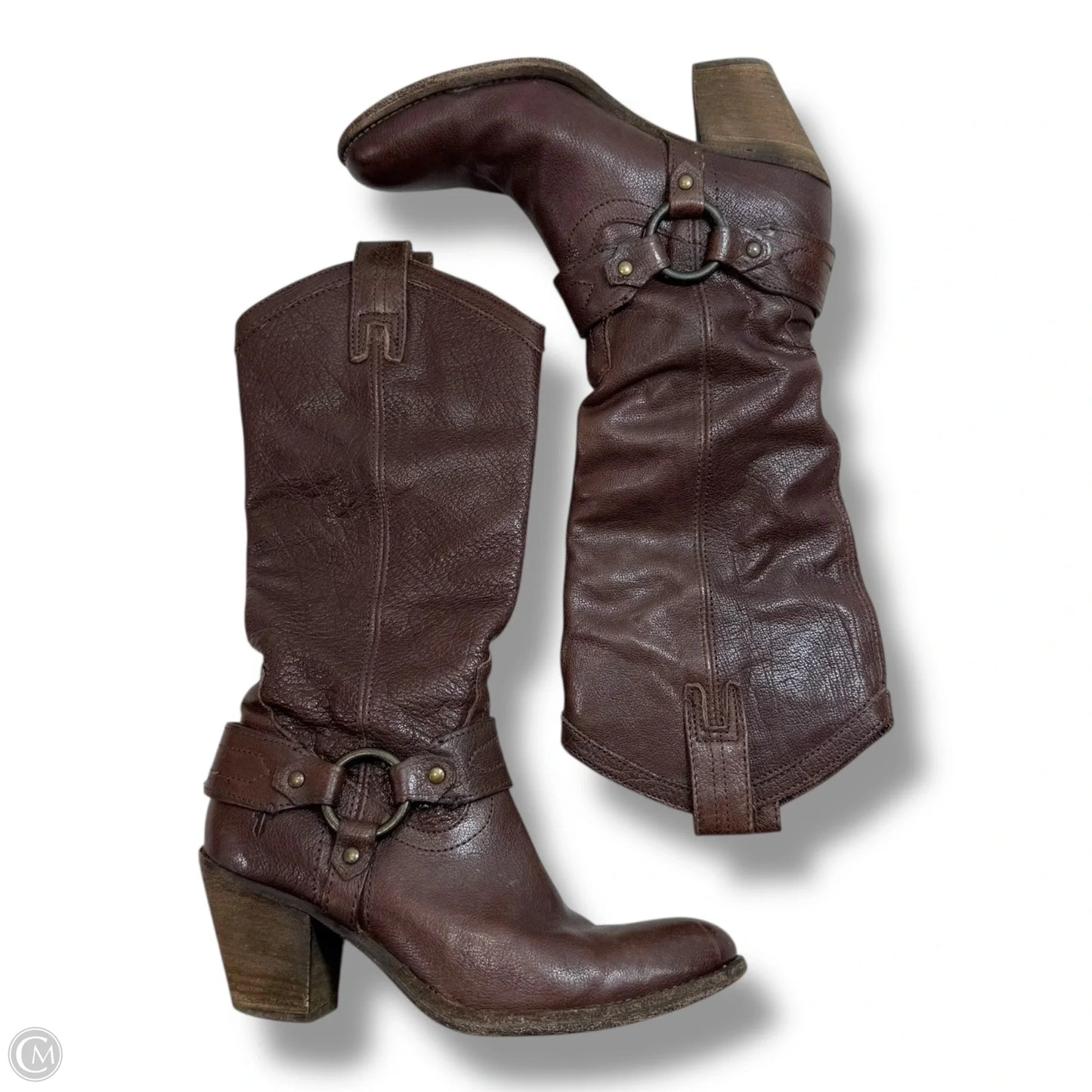 Boots Designer By Frye In Brown, Size: 6.5