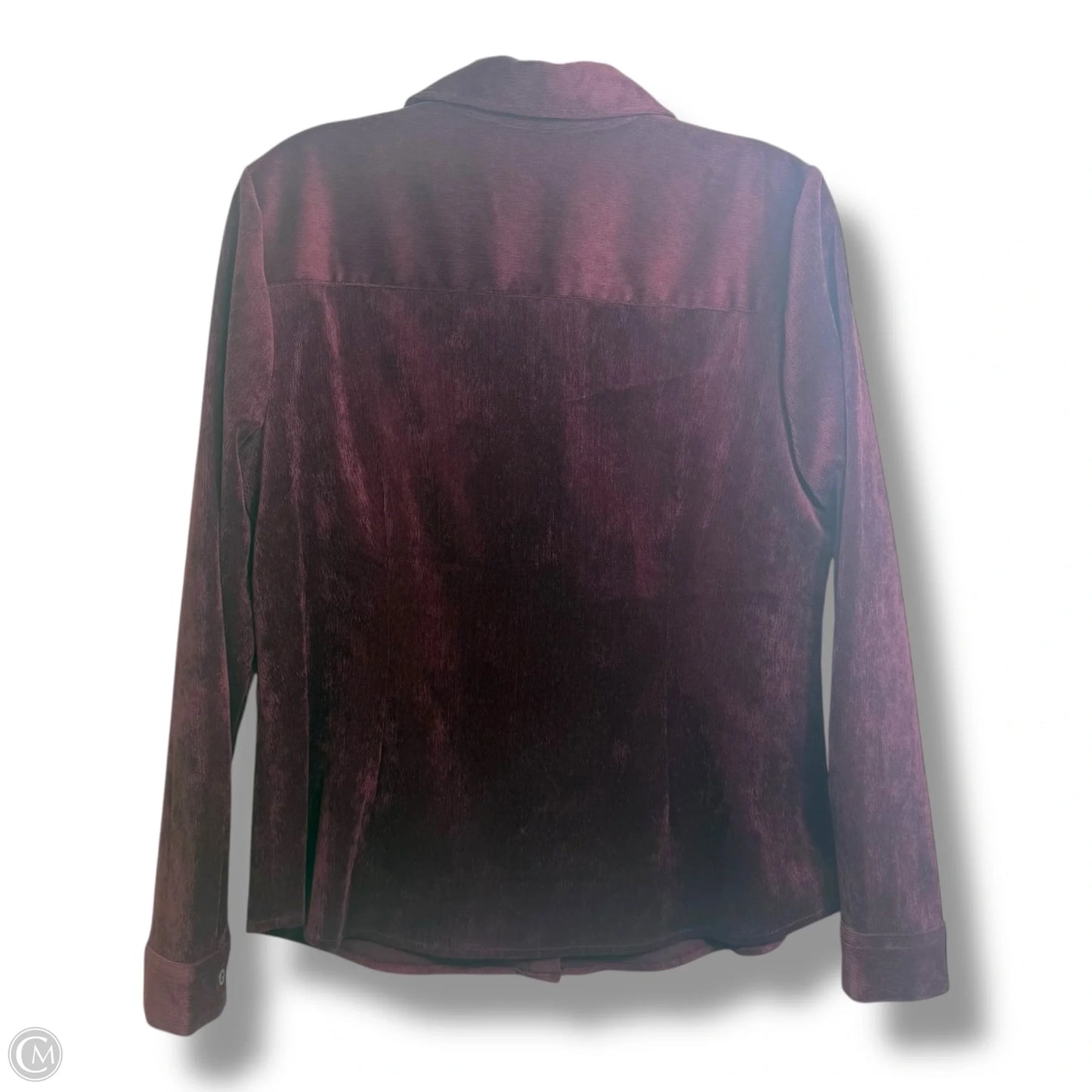 Top Long Sleeve By Christopher And Banks In Maroon, Size: M