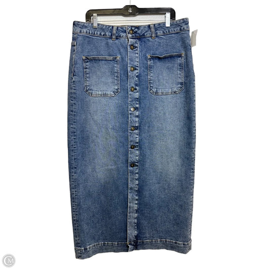 Skirt Maxi By Pilcro In Blue Denim, Size: 14