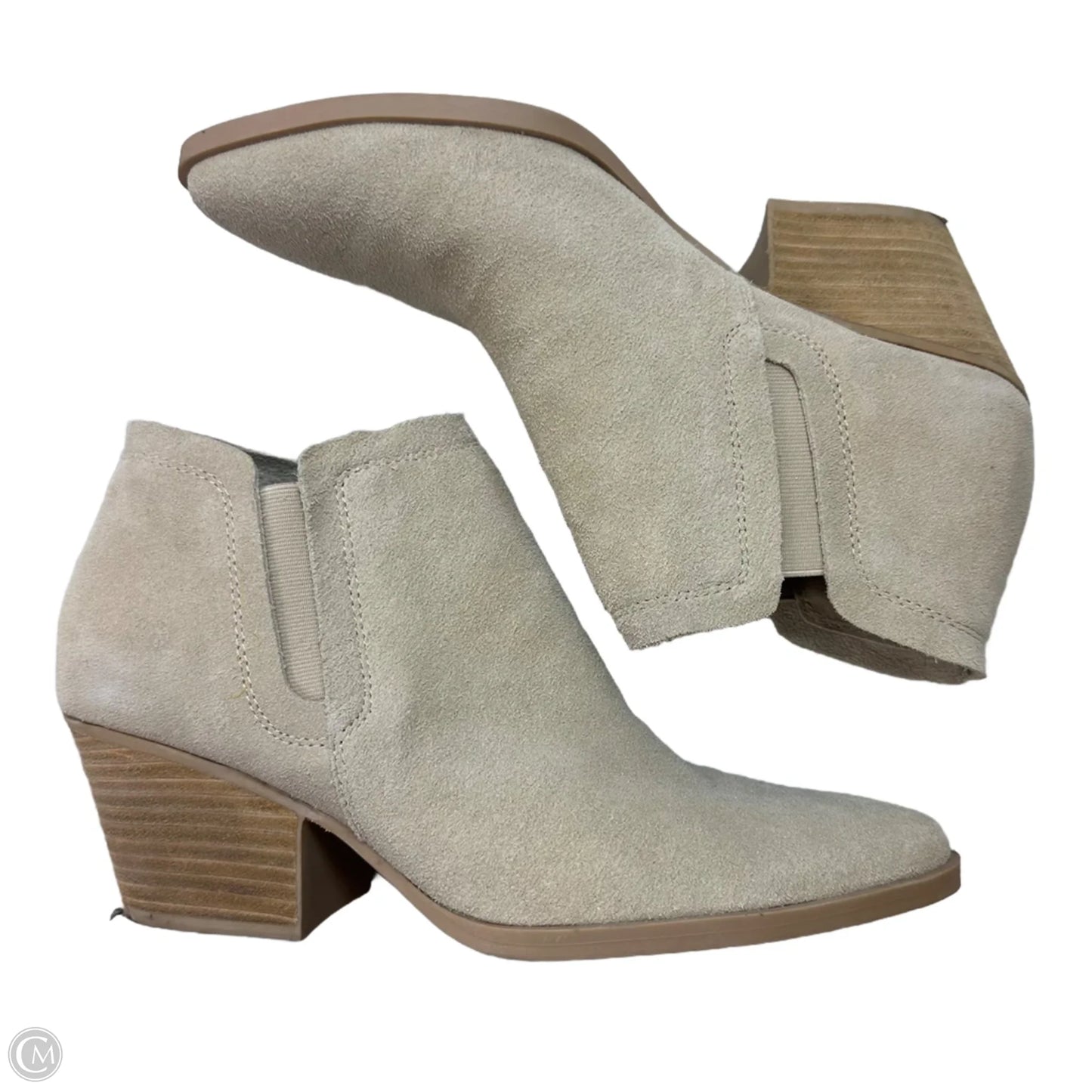 Boots Ankle Heels By Dv In Tan, Size: 9.5