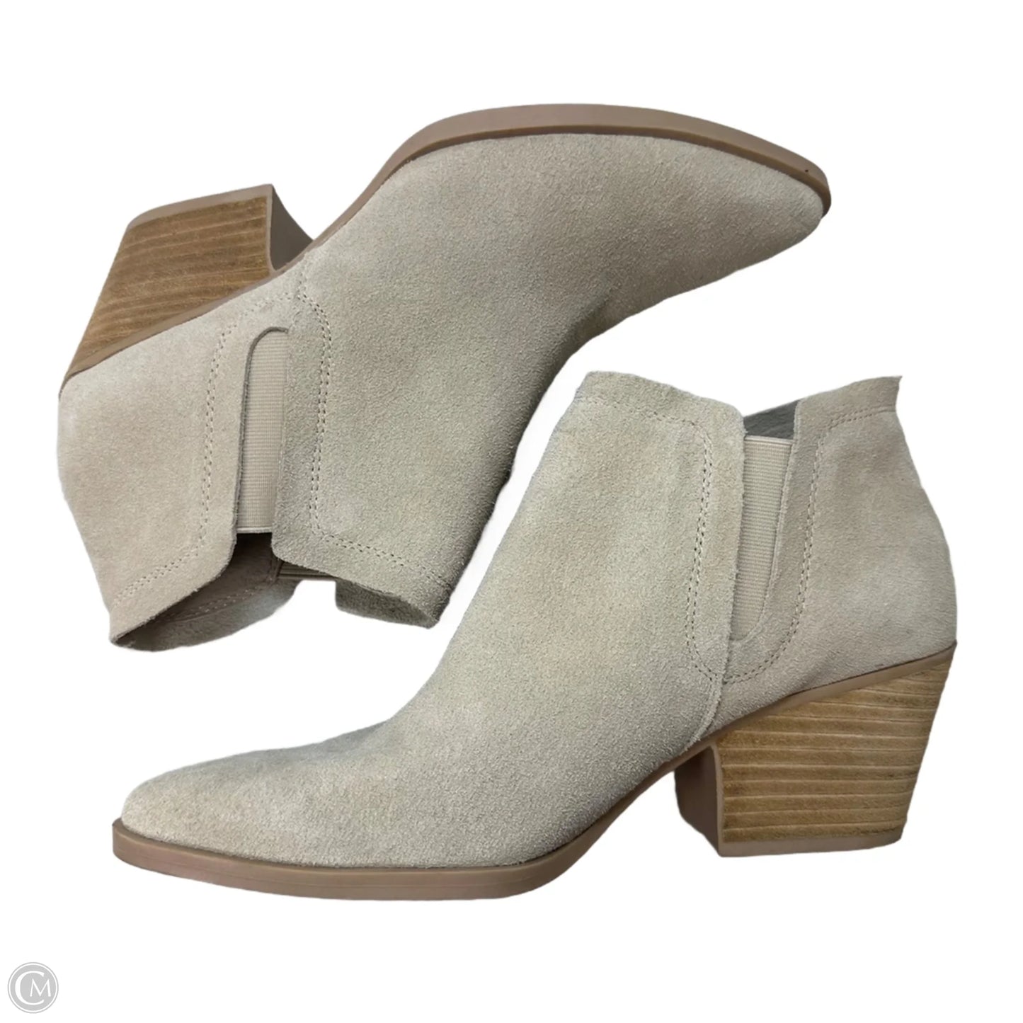 Boots Ankle Heels By Dv In Tan, Size: 9.5