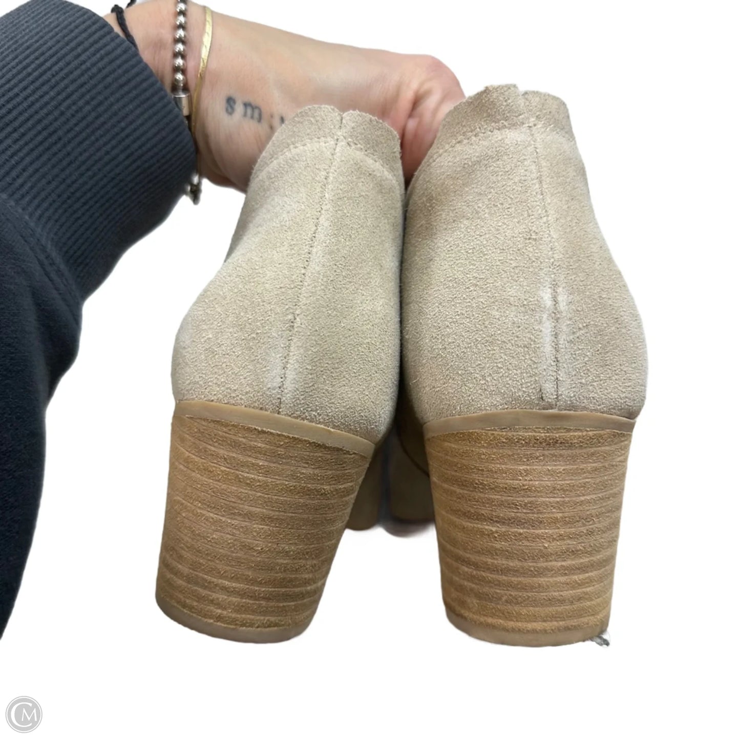 Boots Ankle Heels By Dv In Tan, Size: 9.5