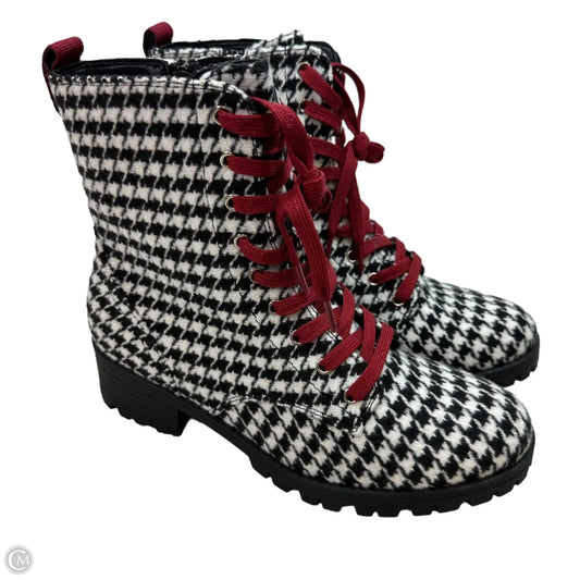 Boots Ankle Flats By Sugar In Chevron Pattern, Size: 10