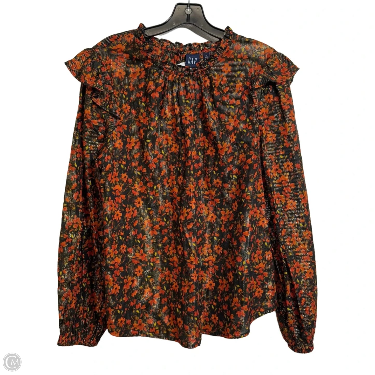 Top Long Sleeve By Gap In Orange, Size: Xl