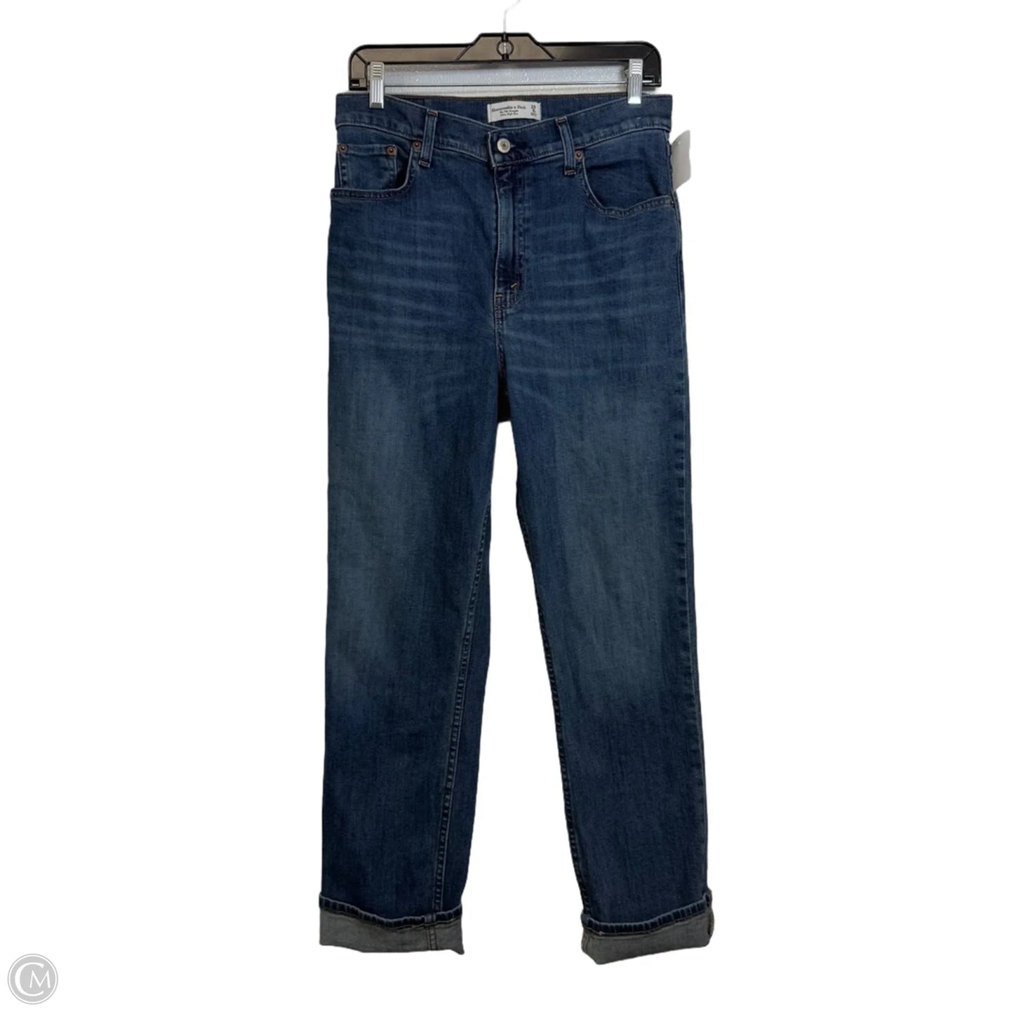 Jeans Boot Cut By Abercrombie And Fitch In Blue Denim, Size: 8