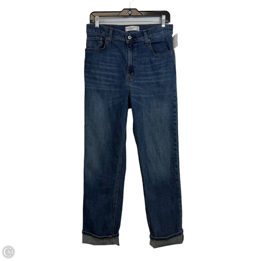 Jeans Boot Cut By Abercrombie And Fitch In Blue Denim, Size: 8