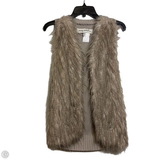 Vest Faux Fur & Sherpa By Sebby In Tan, Size: S