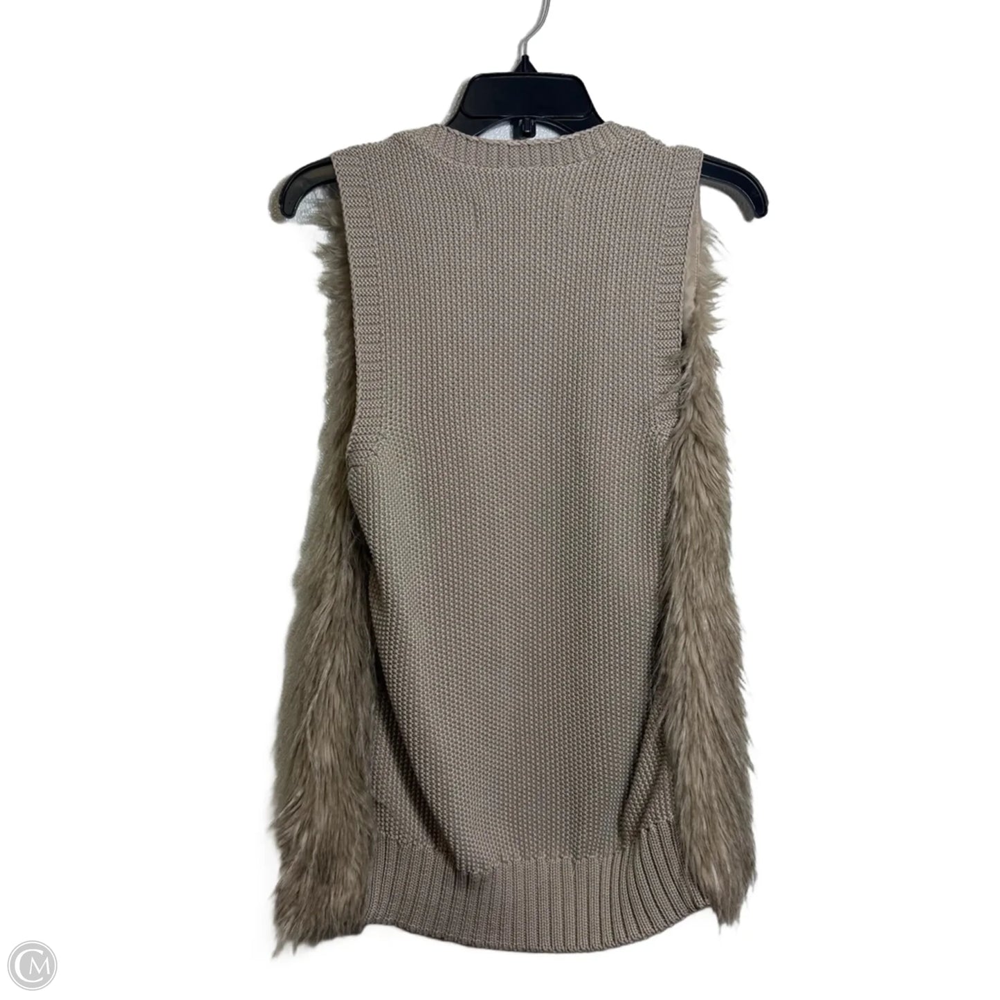Vest Faux Fur & Sherpa By Sebby In Tan, Size: S