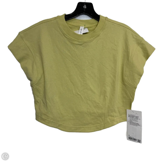 Athletic Top Short Sleeve By Lululemon In Yellow, Size: M