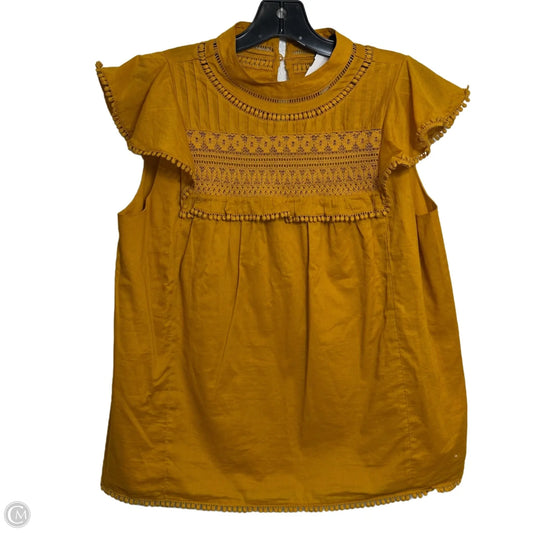 Top Sleeveless By J. Crew In Yellow, Size: S