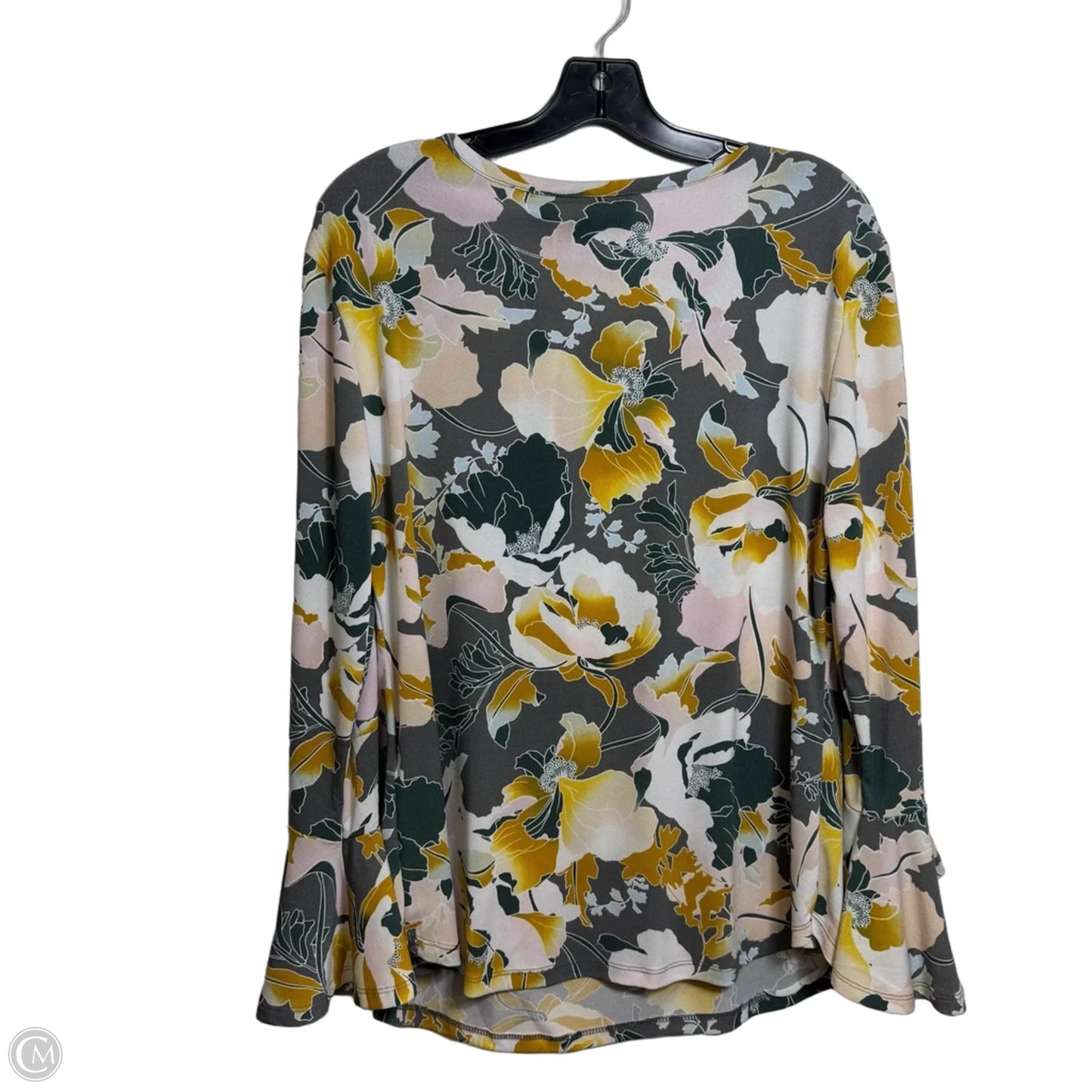 Top Long Sleeve By New York And Co In Floral Print, Size: L