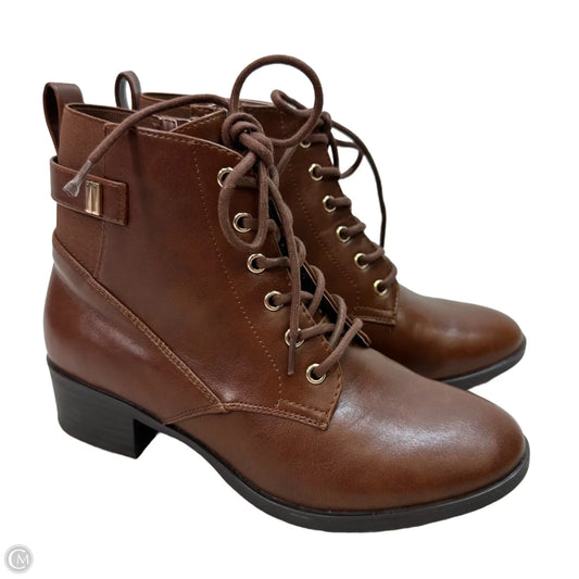Boots Ankle Heels By Kelly And Katie In Brown, Size: 6.5