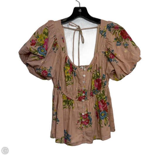Top Short Sleeve By Clothes Mentor In Floral Print, Size: Xs