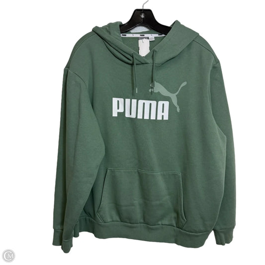 Sweatshirt Hoodie By Puma In Green, Size: 2x