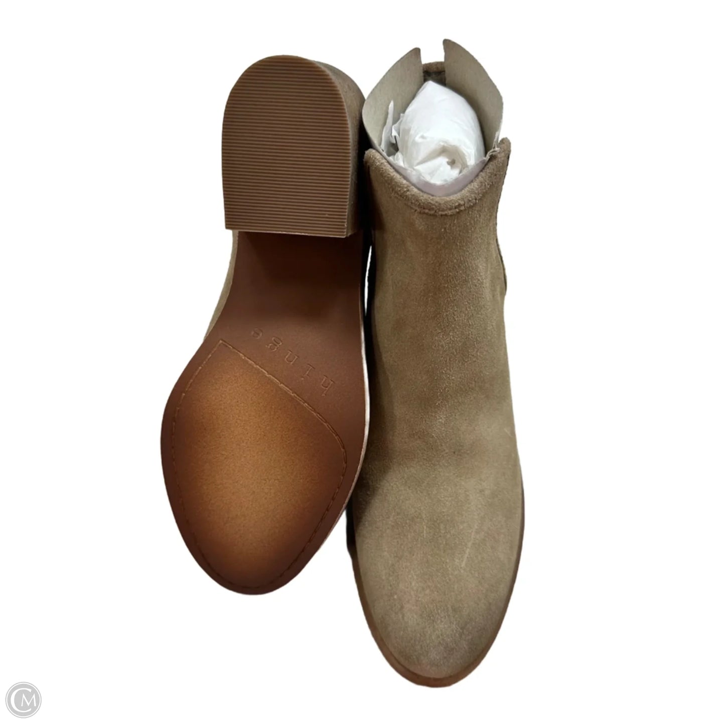 Boots Ankle Flats By Hinge In Tan, Size: 6