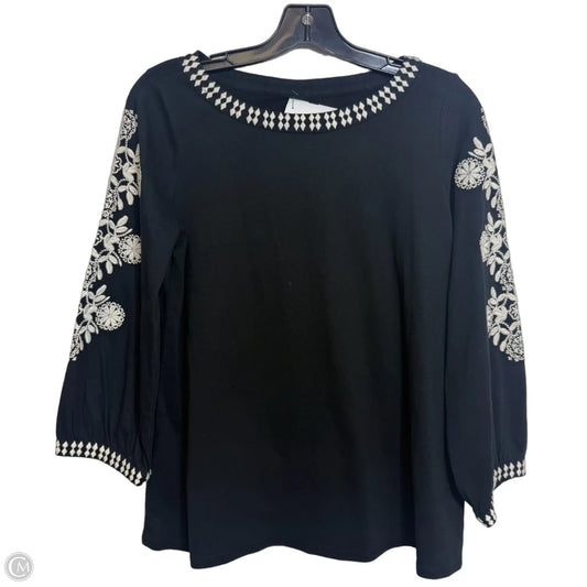 Top Long Sleeve Basic By J. Jill In Black, Size: Xs