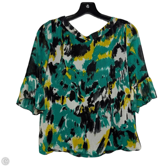 Top Short Sleeve By Apostrophe In Multi-colored, Size: S