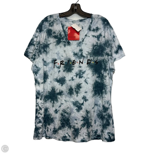 FRIENDS Top Short Sleeve Basic By Torrid In Tie Dye Print, Size: 18/20