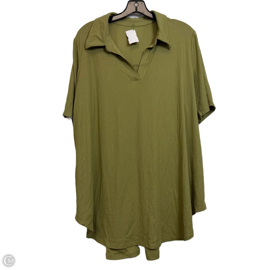Top Short Sleeve By Lane Bryant In Green, Size: 2x