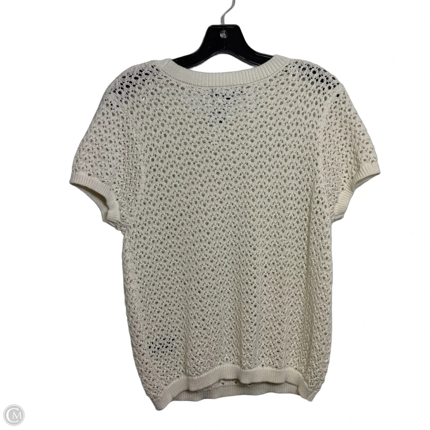 Top Short Sleeve By Clothes Mentor In White, Size: L