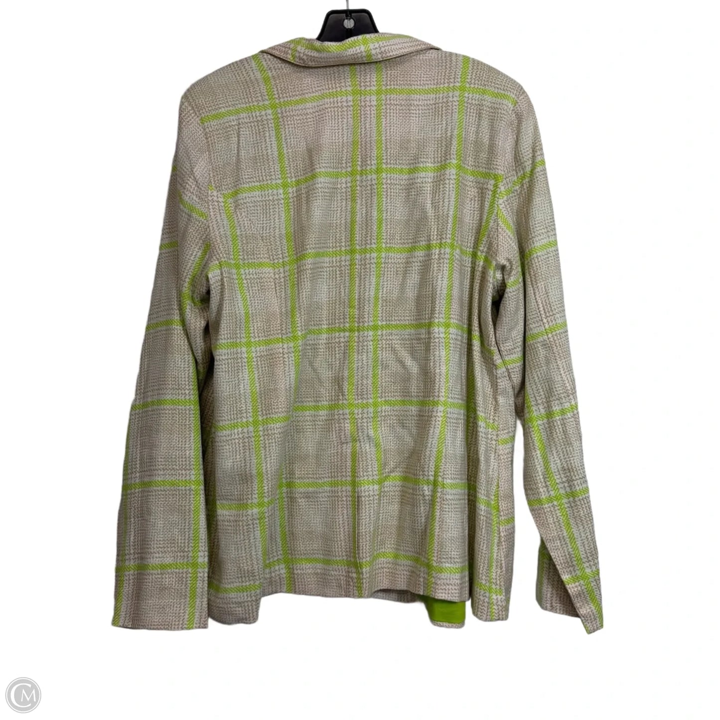 Blazer By Clothes Mentor In Checkered Pattern, Size: L