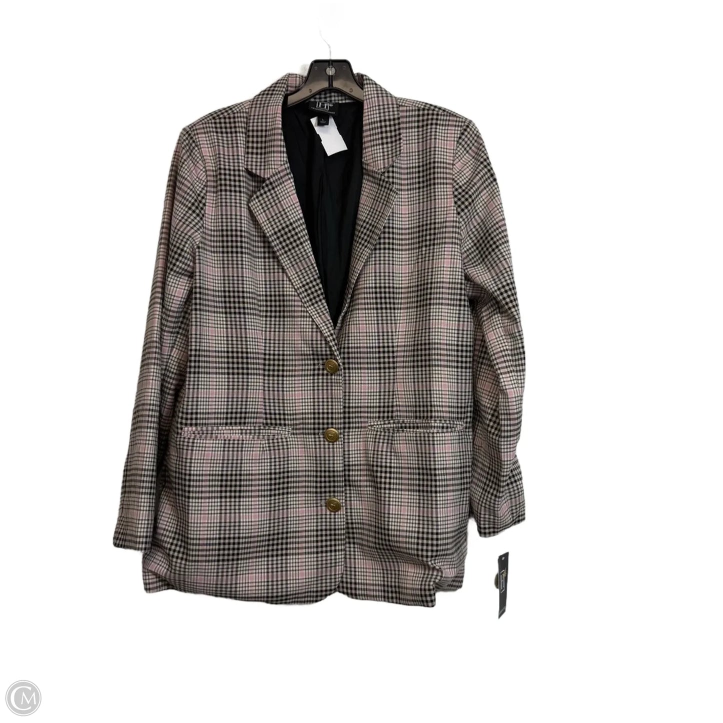 Blazer By Clothes Mentor In Chevron Pattern, Size: L