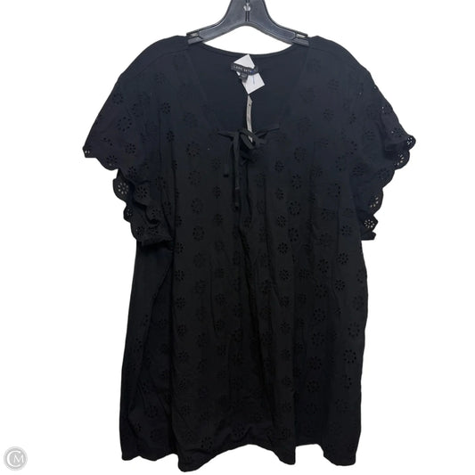 Top Short Sleeve By Lane Bryant In Black, Size: 22