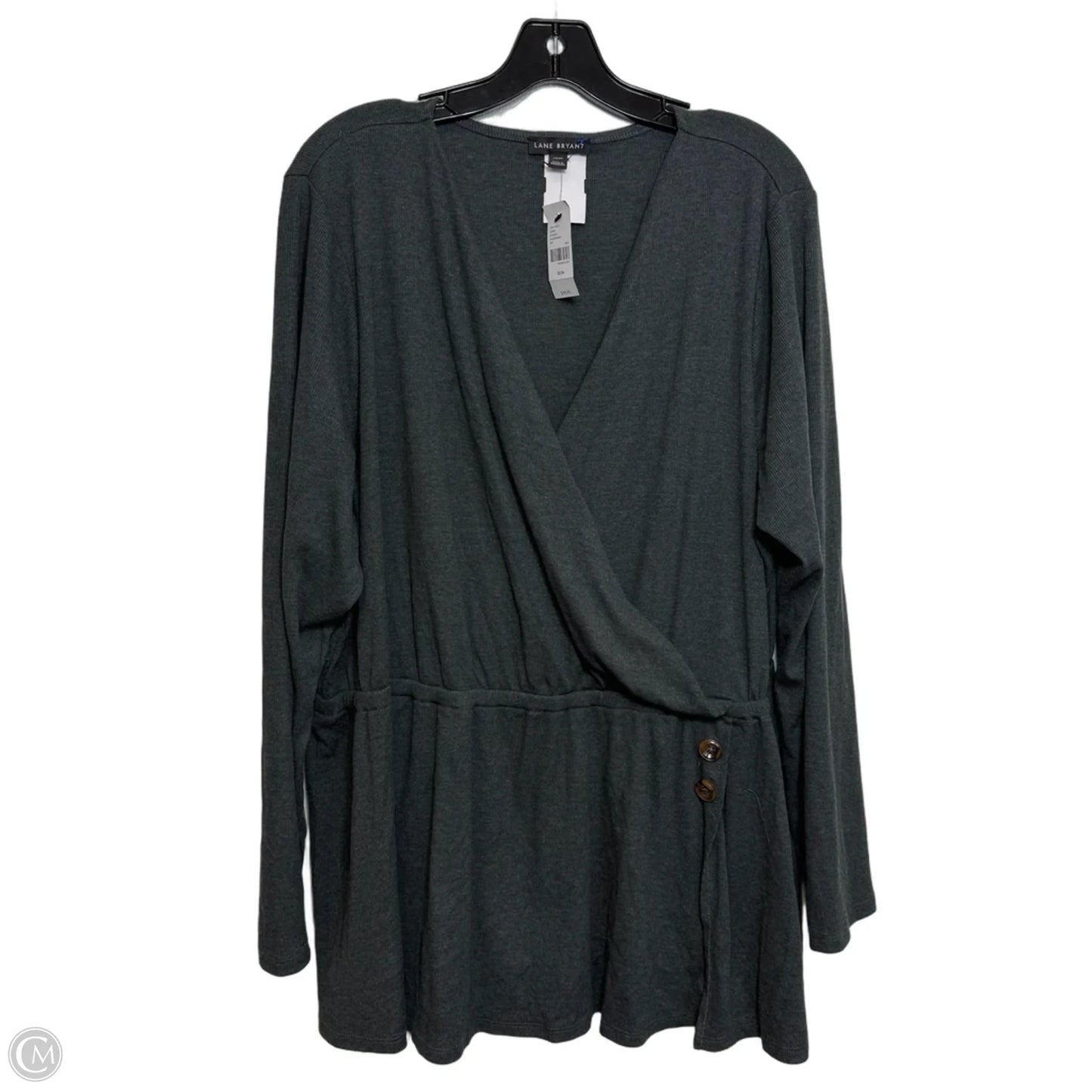 Top Long Sleeve By Lane Bryant In Grey, Size: 2x