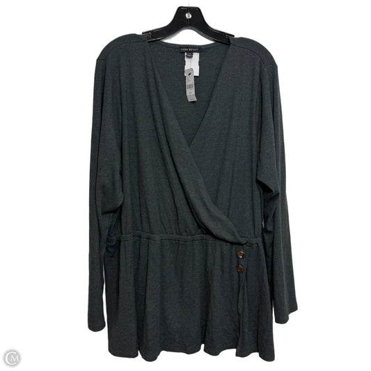 Top Long Sleeve By Lane Bryant In Grey, Size: 2x