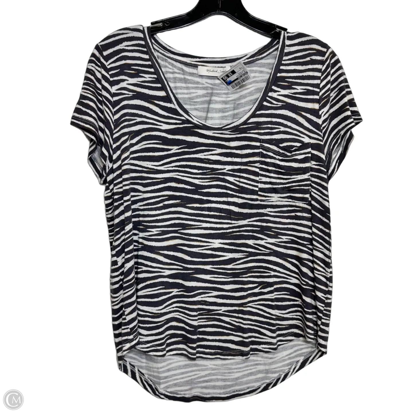 Top Sleeveless By Mustard Seed In Zebra Print, Size: M