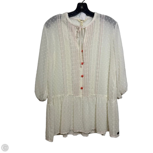 Top Long Sleeve By Matilda Jane In White, Size: M
