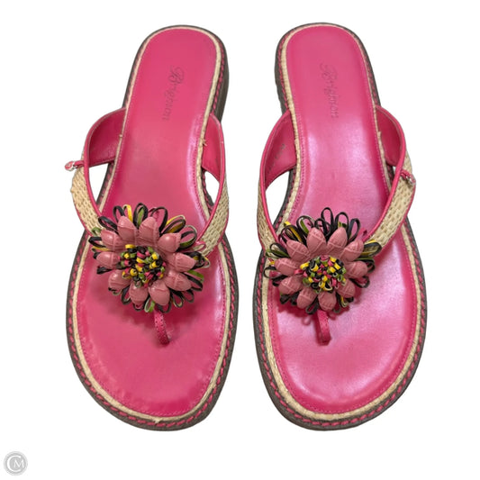 Sandals Flip Flops By Clothes Mentor In Pink, Size: 9.5