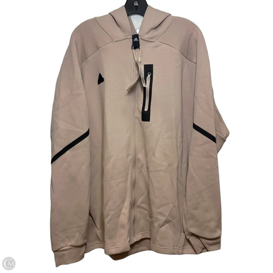 Sweatshirt Hoodie By Adidas In Tan, Size: 2x