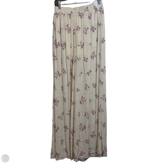 Pants wide leg By By Together In Floral Print, Size: L
