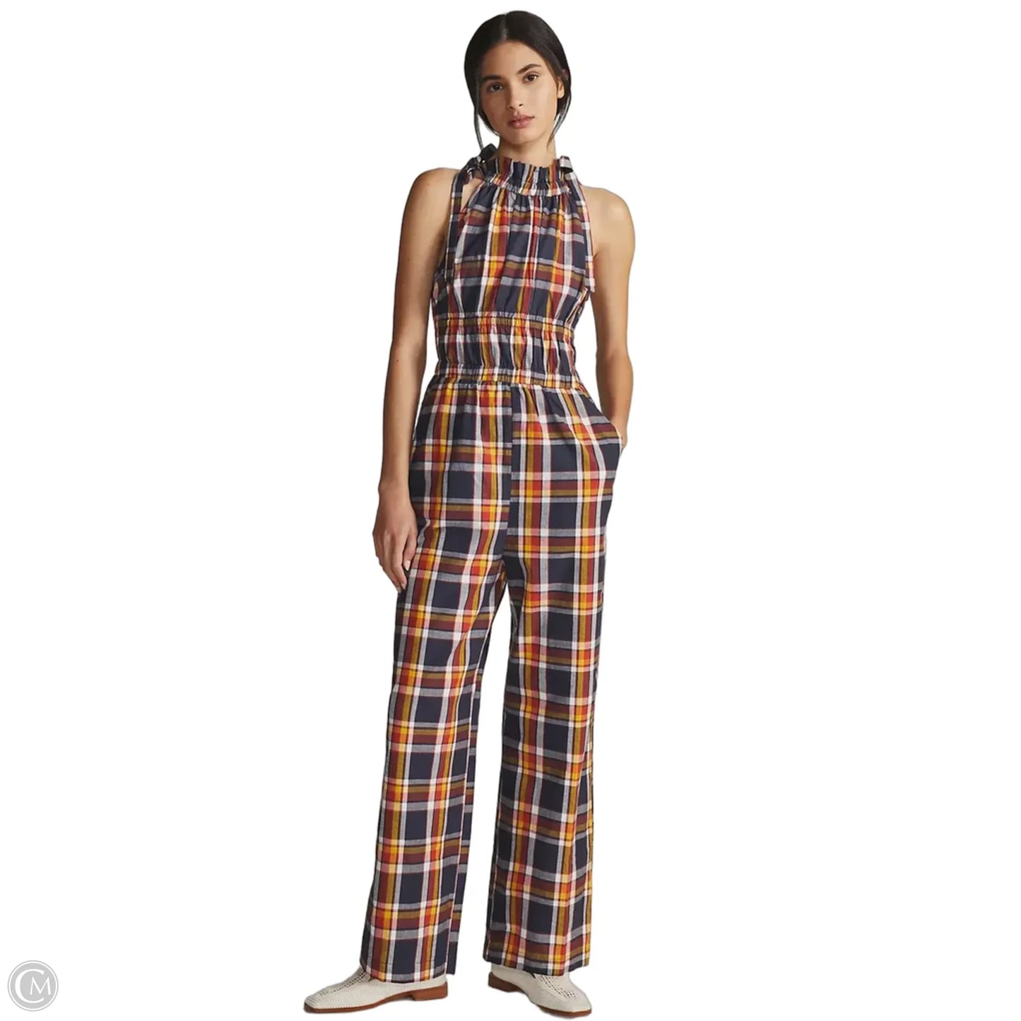 Kopal Heera Jumpsuit By Anthropologie In Plaid Pattern, Size: L