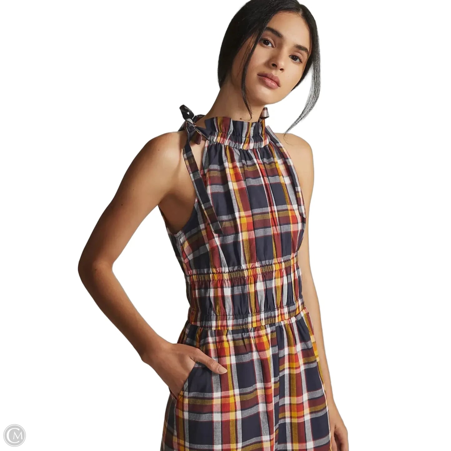 Kopal Heera Jumpsuit By Anthropologie In Plaid Pattern, Size: L