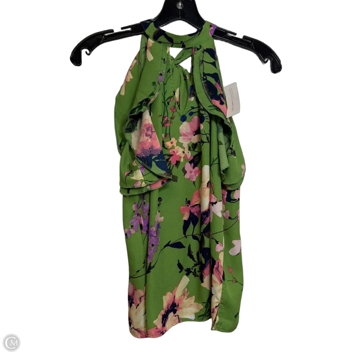Top Sleeveless By New York And Co In Green, Size: Xs