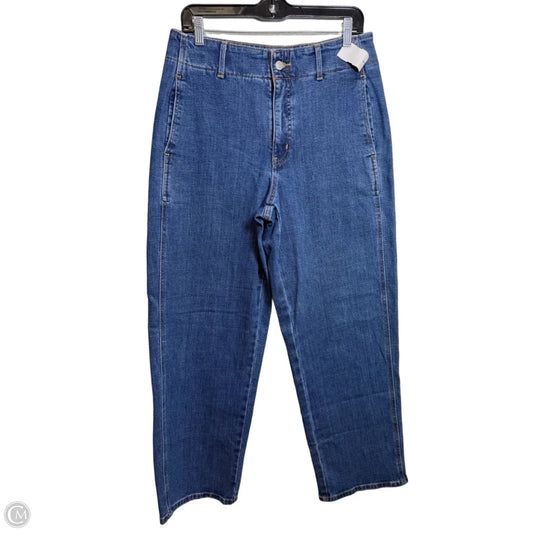 Jeans Wide Leg By Banana Republic In Blue Denim, Size: 8