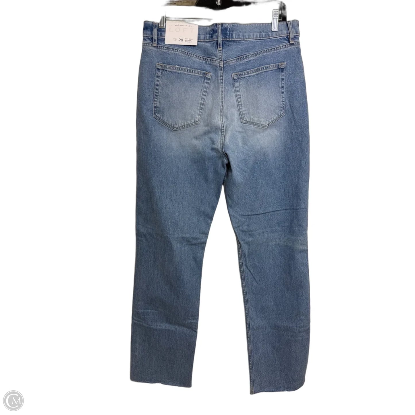 Jeans straight By Loft In Blue Denim, Size: 8