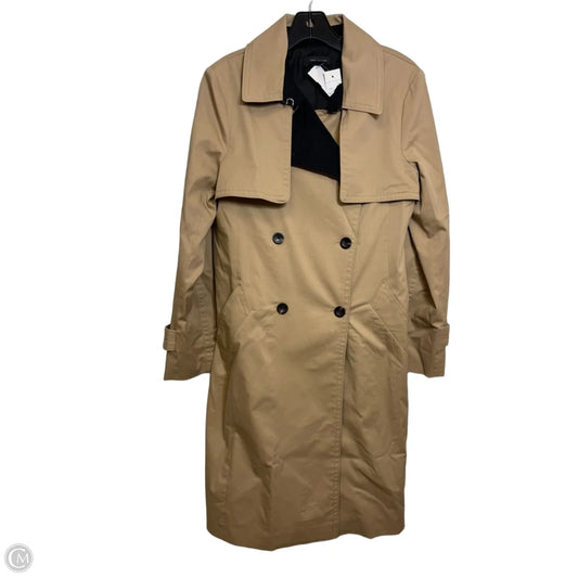 Coat Trench Coat By Ann Taylor In Tan, Size: S