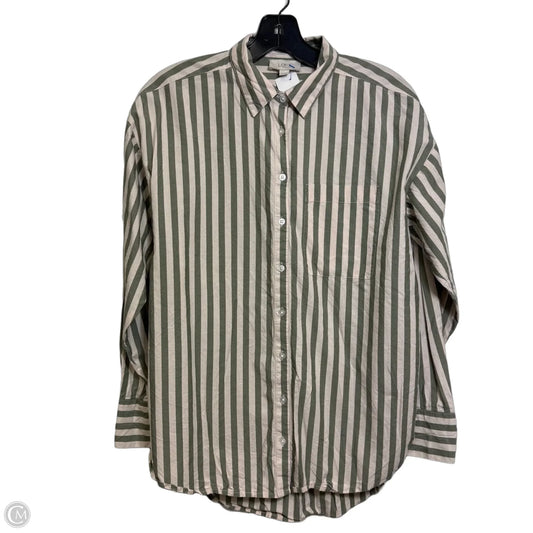 Top Long Sleeve By Loft In Striped Pattern, Size: Xs