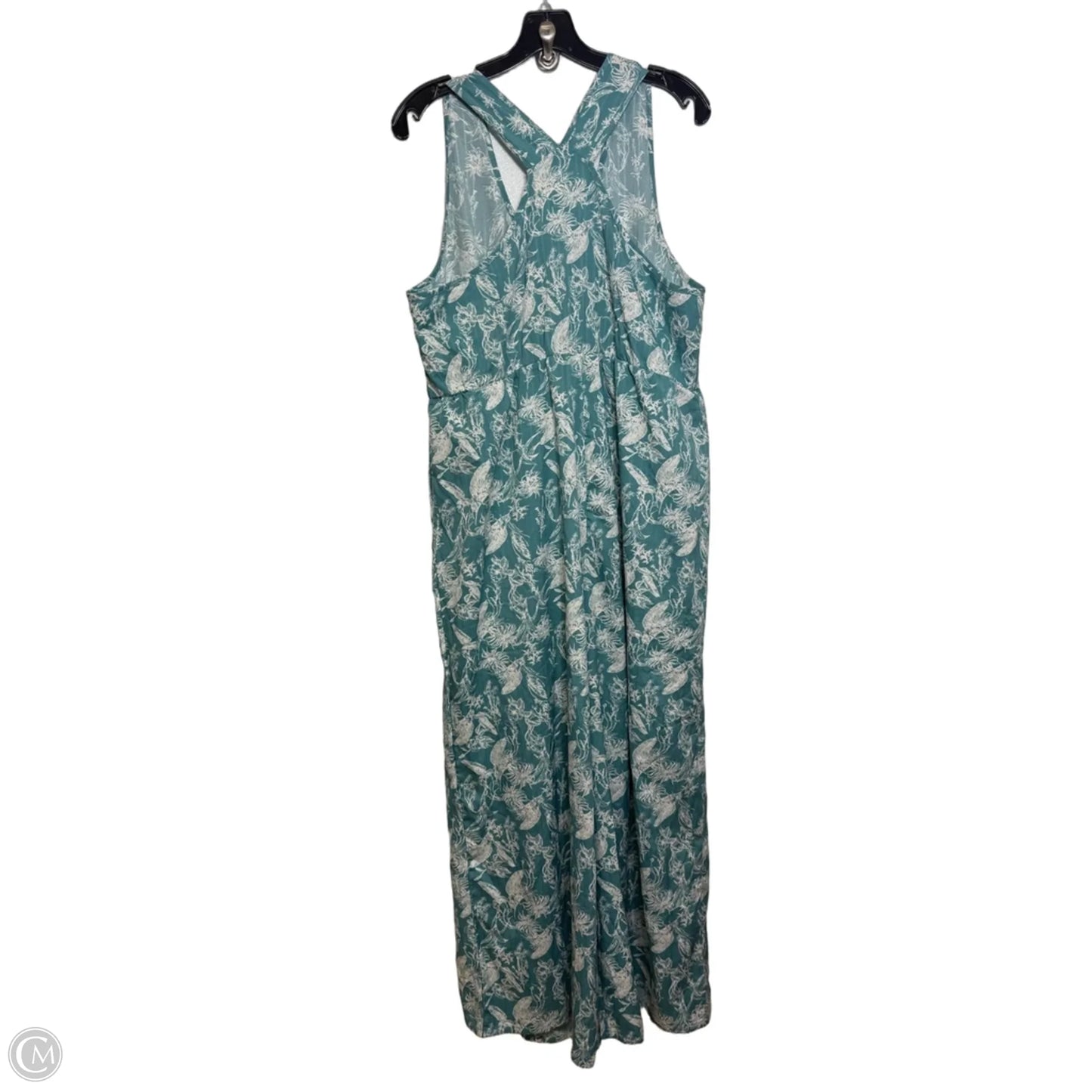 Jumpsuit Casual Maxi By Bloomchic In Teal, Size: Xl