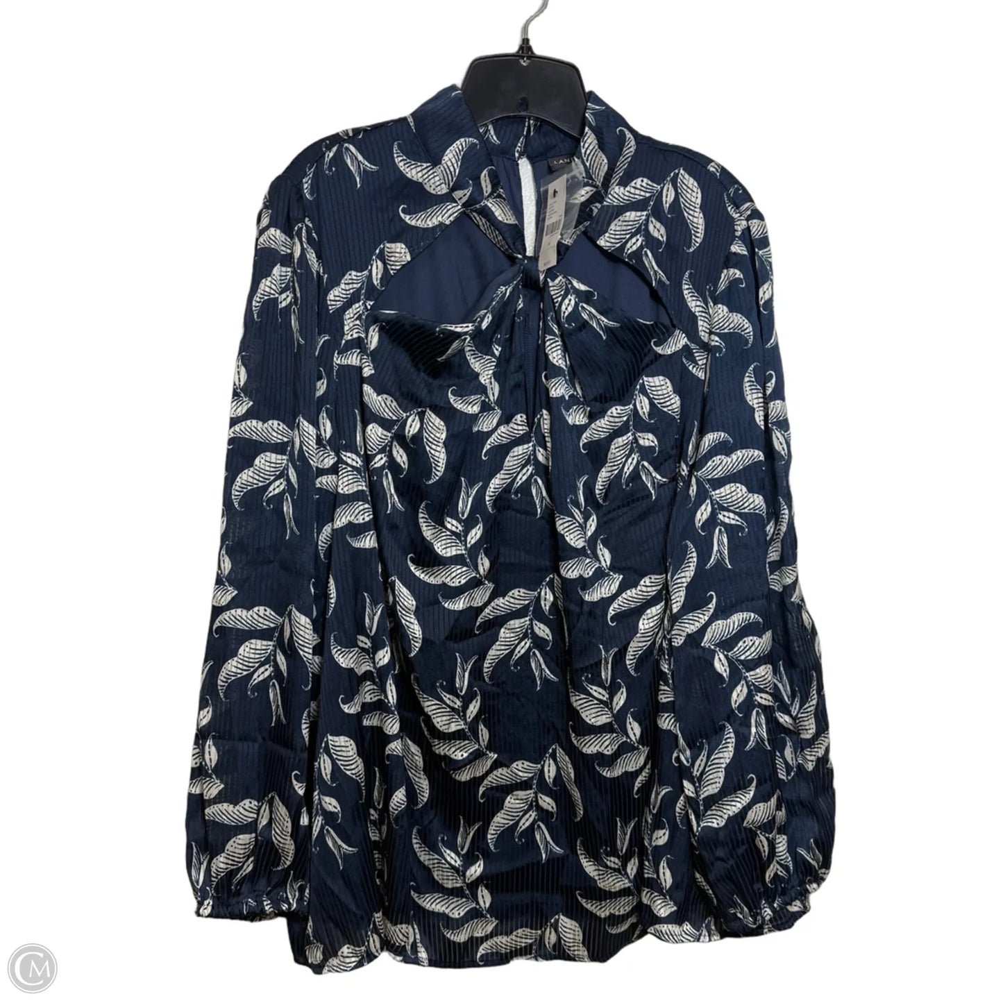 Top Long Sleeve By Lane Bryant In Navy, Size: 20