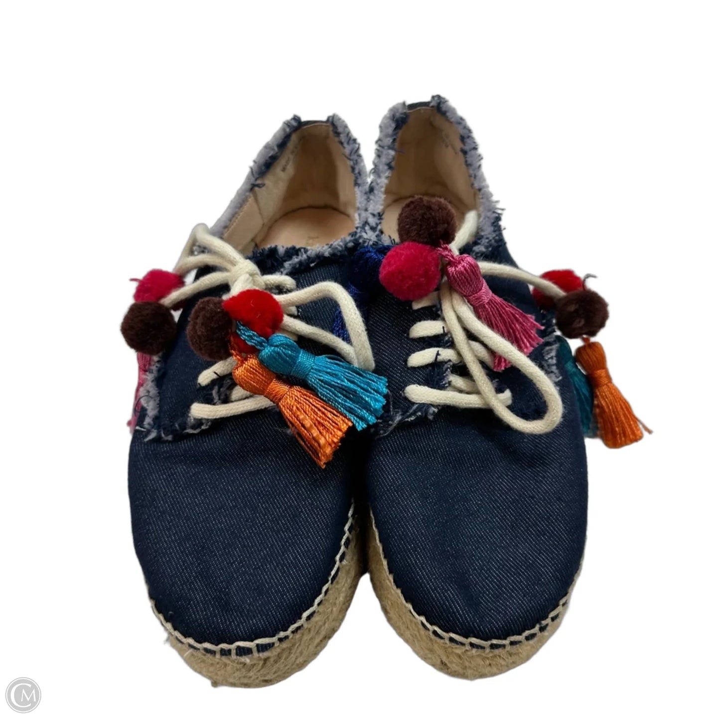 Shoes Designer By Kate Spade In Blue Denim, Size: 7.5