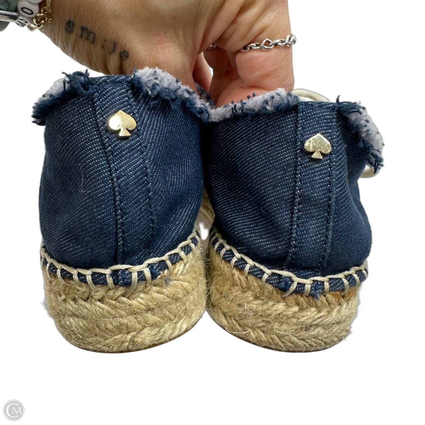 Shoes Designer By Kate Spade In Blue Denim, Size: 7.5